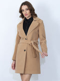 Wheat Belted Long Overcoat