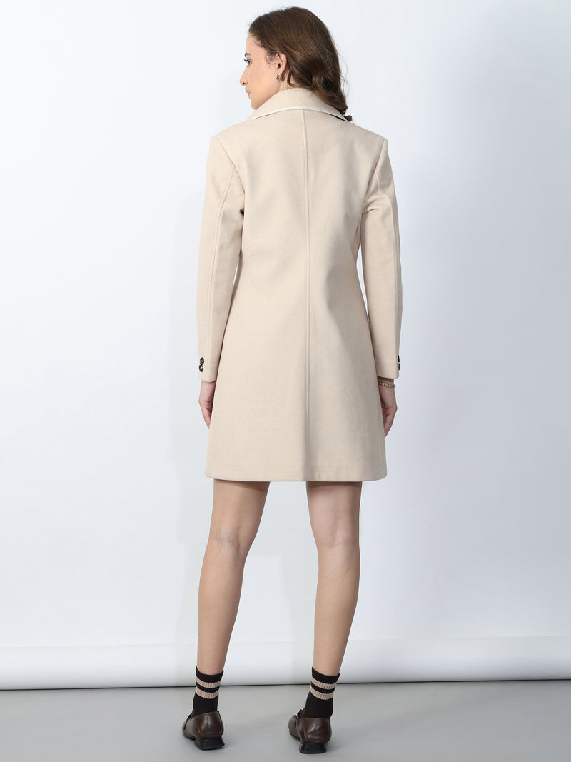 Cream Longline Overcoat