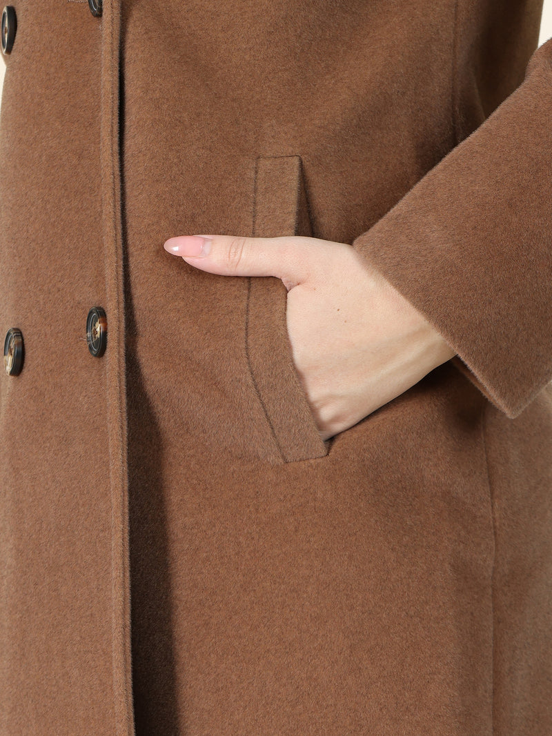 Brown Double-Breasted Trench Coat