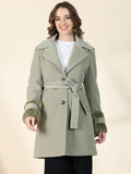 Green Long Trench Coat