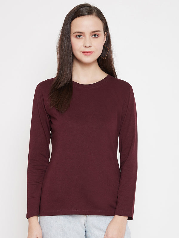 WOMEN COTTON FULL SLEEVE T-SHIRT