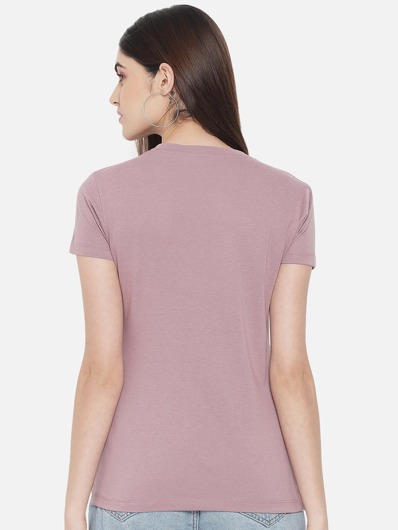 WOMEN COTTON SOLID HALF SLEEVE T-SHIRT