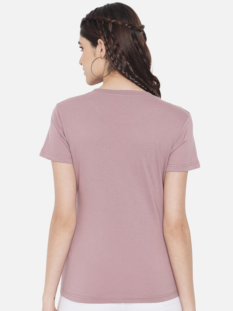 WOMEN COTTON PRINTED ROUND NECK T-SHIRT