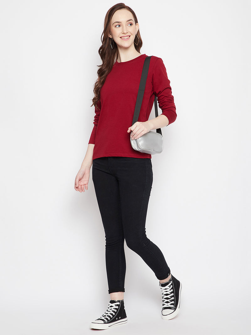 WOMEN COTTON FULL SLEEVE T-SHIRT