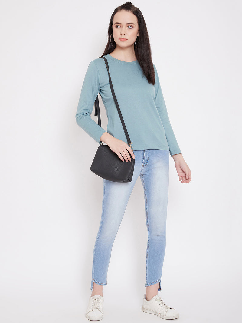 WOMEN COTTON FULL SLEEVE T-SHIRT