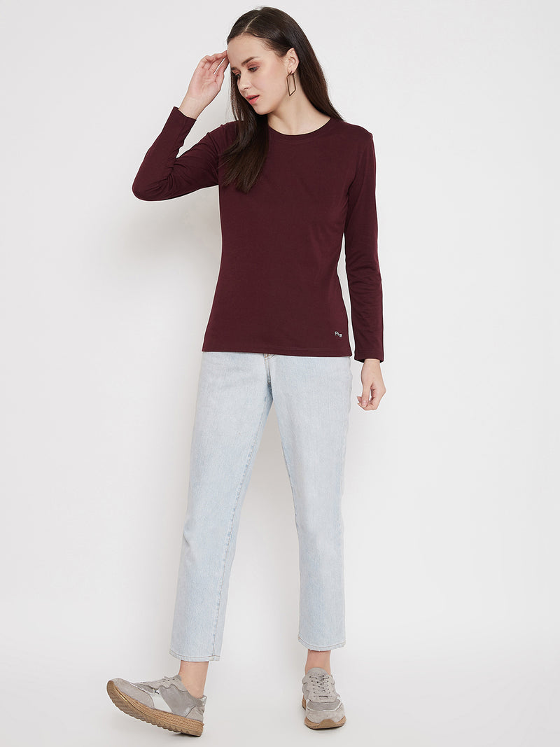 WOMEN COTTON FULL SLEEVE T-SHIRT