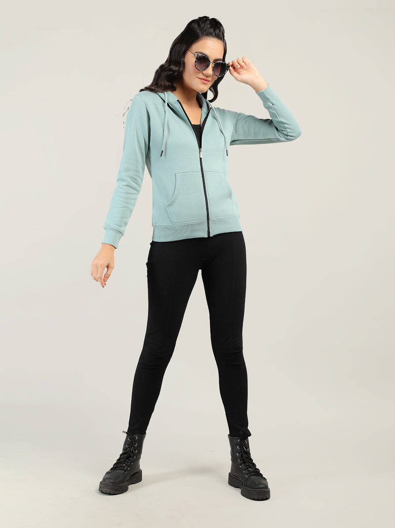 WOMEN WINTER HOODED SWEATSHIRT