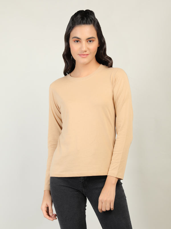 WOMEN COTTON FULL SLEEVE T-SHIRT