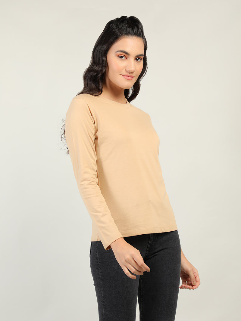 WOMEN COTTON FULL SLEEVE T-SHIRT