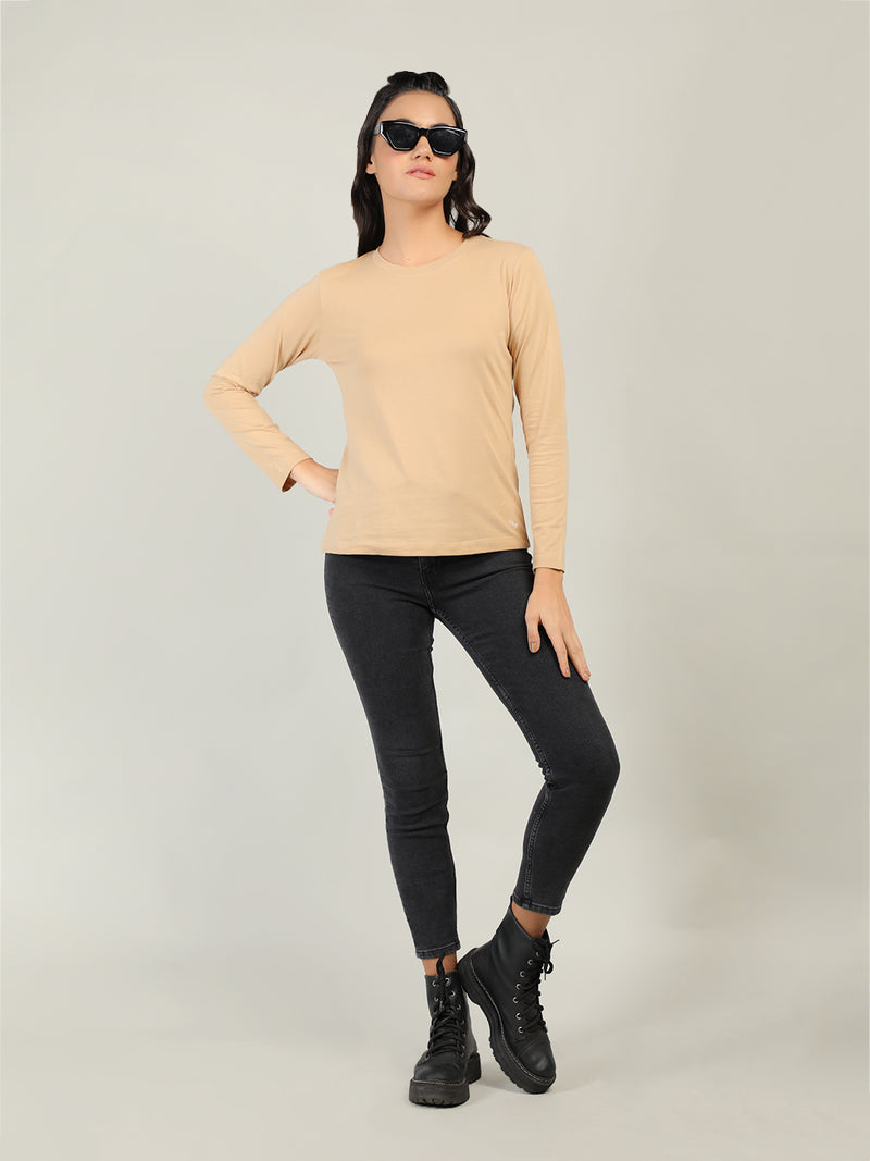 WOMEN COTTON FULL SLEEVE T-SHIRT