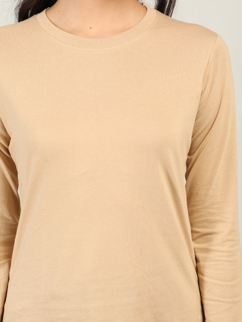 WOMEN COTTON FULL SLEEVE T-SHIRT