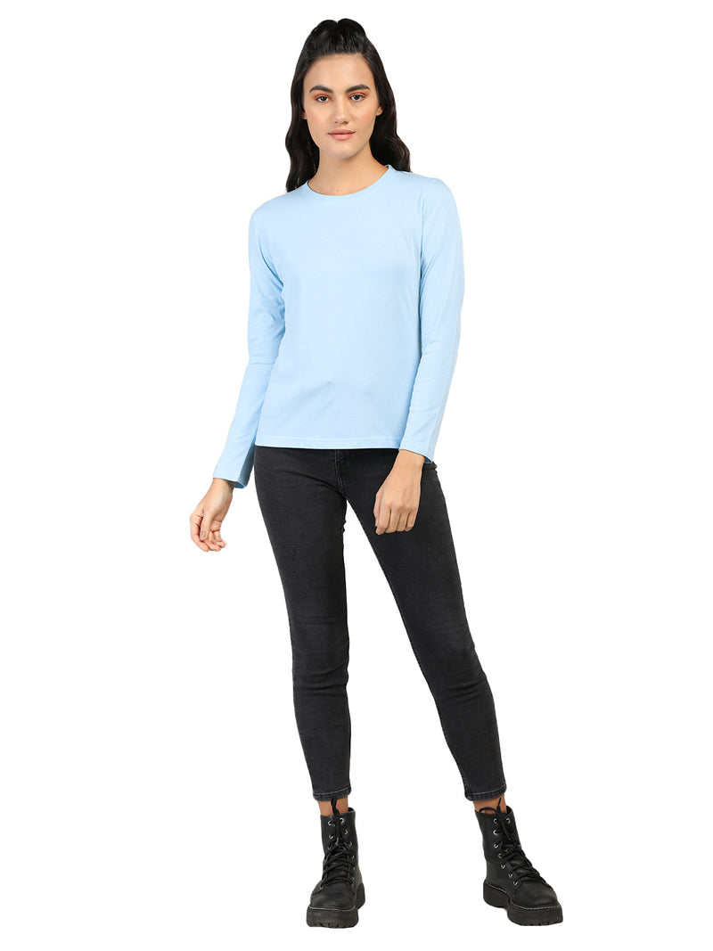WOMEN COTTON FULL SLEEVE T-SHIRT