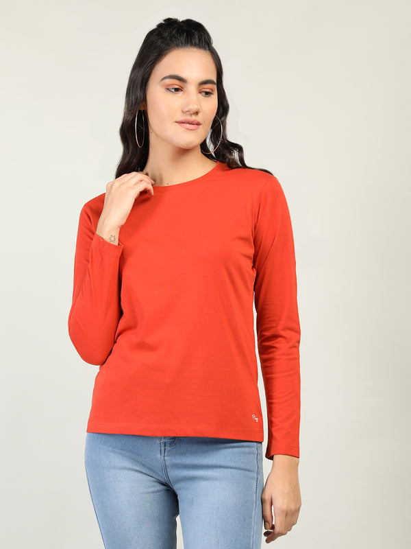 WOMEN COTTON FULL SLEEVE T-SHIRT