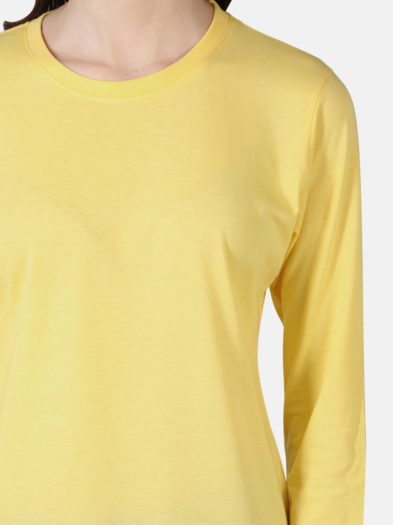 WOMEN COTTON FULL SLEEVE T-SHIRT