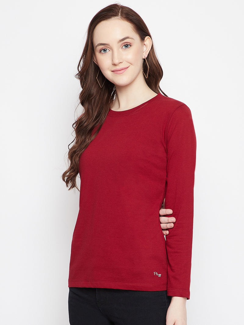 WOMEN COTTON FULL SLEEVE T-SHIRT