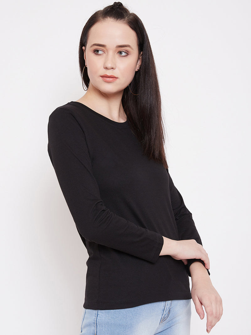 WOMEN COTTON FULL SLEEVE T-SHIRT
