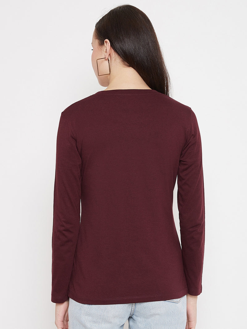 WOMEN COTTON FULL SLEEVE T-SHIRT