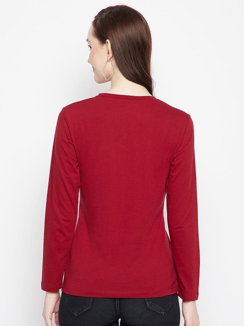 WOMEN COTTON FULL SLEEVE T-SHIRT