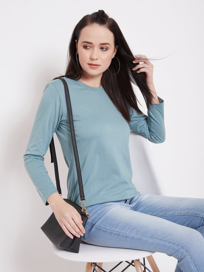 WOMEN COTTON FULL SLEEVE T-SHIRT