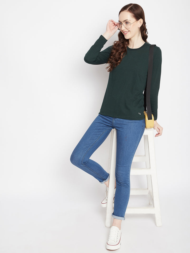 WOMEN COTTON FULL SLEEVE T-SHIRT