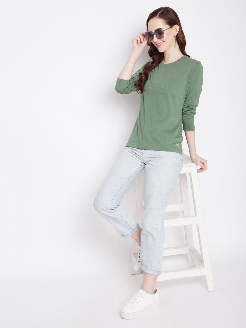WOMEN COTTON FULL SLEEVE T-SHIRT