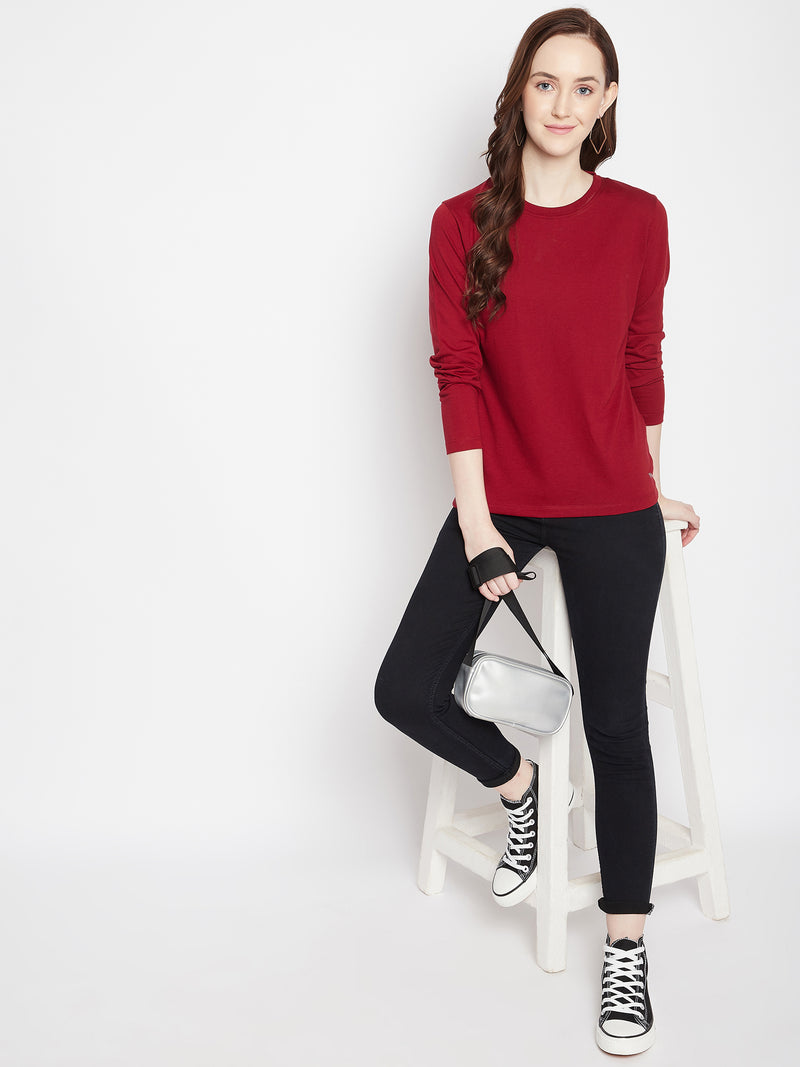 WOMEN COTTON FULL SLEEVE T-SHIRT